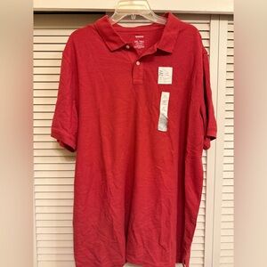 Sonoma Vibrant Red Supersoft Polo Shirt Mens 2XLT BRAND NEW